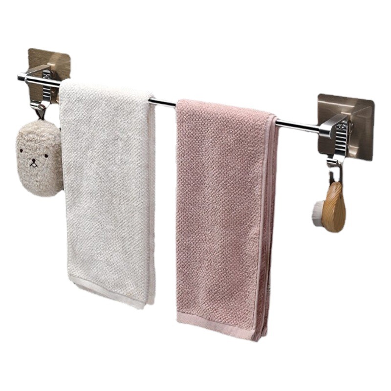 Toallero sin perforaciones toallero de baño espacio de baño Toalla de aluminio barra colgante toallero de pared