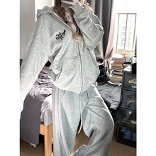 小众特色连帽卫衣女装外套带帽上衣服帽衫印花高级感高街头时尚酷