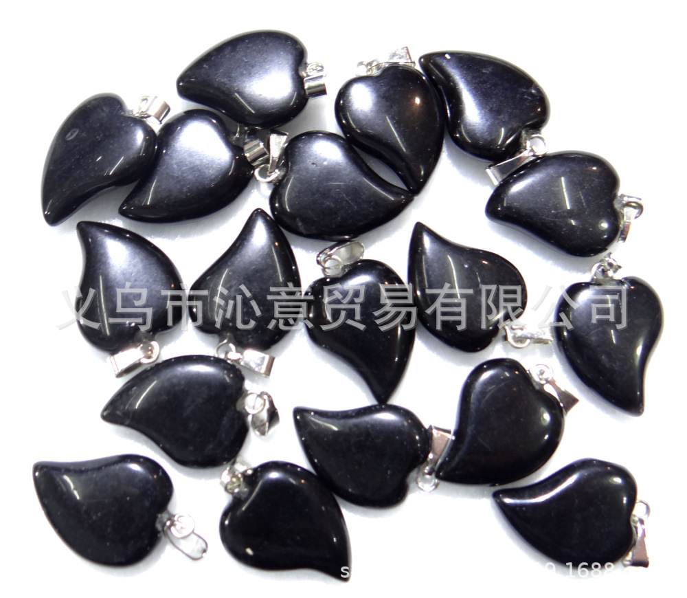 Venta caliente en forma de corazón colgante natural cristal Rosa ágata piedra torcida corazón colgante melocotón corazón collar accesorios Diy