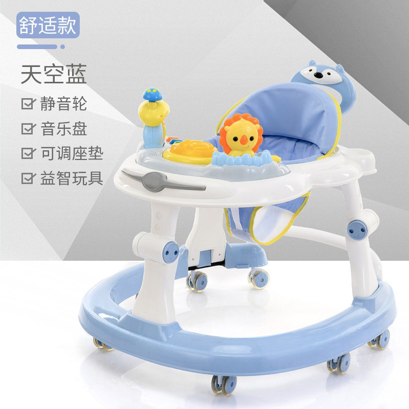 Baby Walker anti-o-pierna multifuncional resistente a la caída anti-Flip niña niño bebé ayuda para caminar carro portátil en forma de U image 11