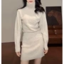 包臀辣妹显瘦拼色连衣裙