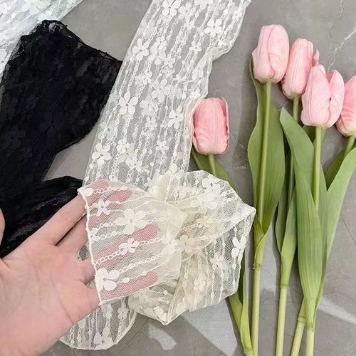 White lace pile socks women's mid-calf socks summer mesh thin Japanese jk flower Mary Jane fairy socks