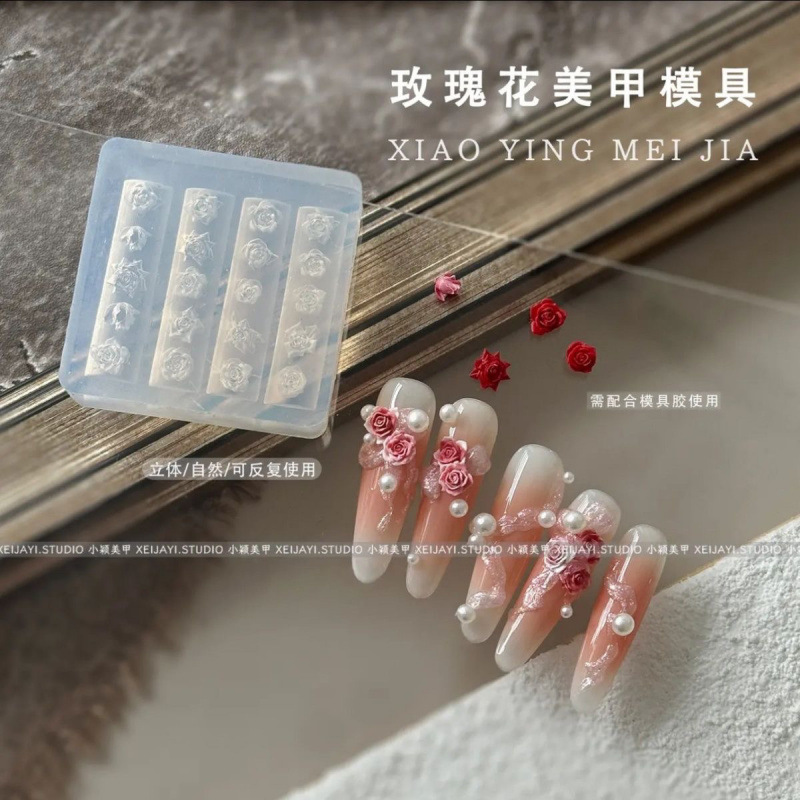 ミラーマニキュアリボンラブリボンハート型クリスタル接着剤モールド diy ジュエリーペンダントシリコーンモールド|undefined