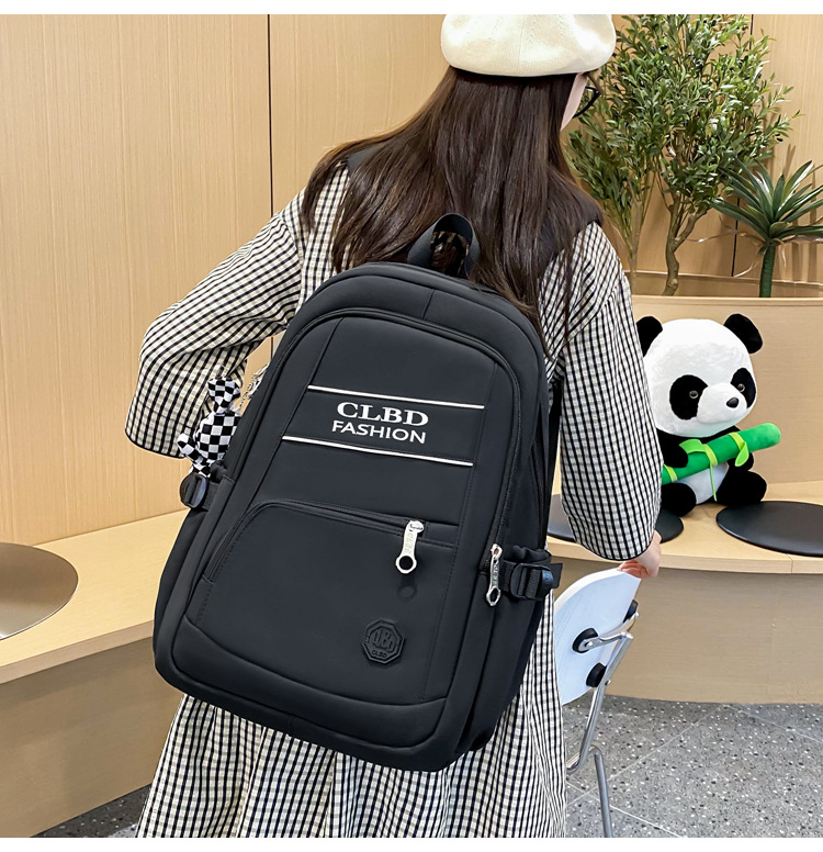 Unisex Nylon Letter Solid Color Preppy Style Sports Square Zipper Fashion Backpack display picture 19