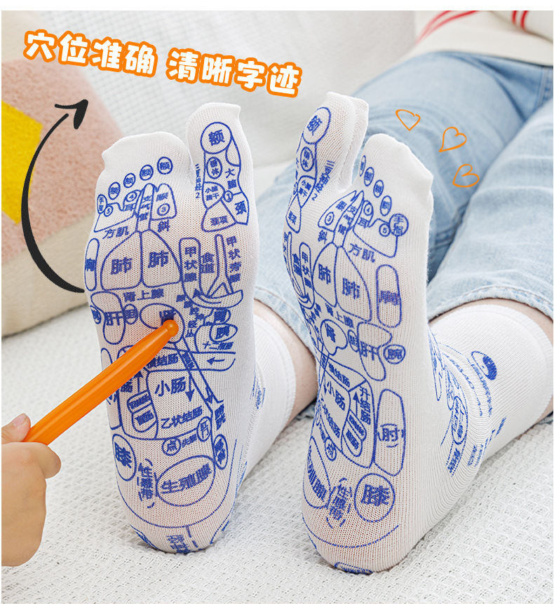 Foot Reflexology Sock Set with Acupoint Chart Massage Rod and Pointing Pen for Foot Care quality and texture