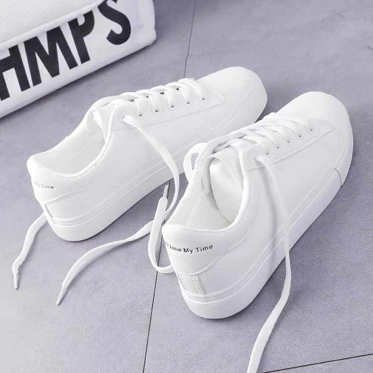 Baskets blanches pour femmes 2025, nouvelles chaussures plates d'été assorties à une robe, en cuir souple, décontractées et polyvalentes._voghion.com