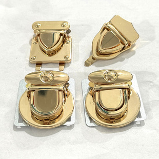 Luggage hardware accessories iron buckle lock woven handmade bag replacement and installation convenient lock buckle with negative packaging
