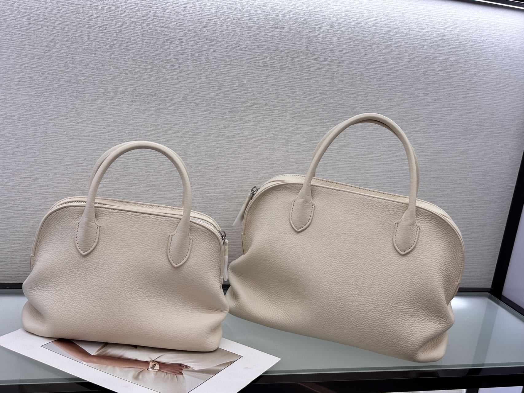 2026 Spring New Top Grain Cowhide Large Capacity Genuine Leather Tote Bag Commuter Shell Handbag For Women - Thumbnail 7
