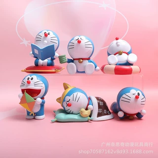 6款午休哆啦叮当猫可爱机器猫蓝胖子玩具手办娃娃机扭蛋公仔摆件