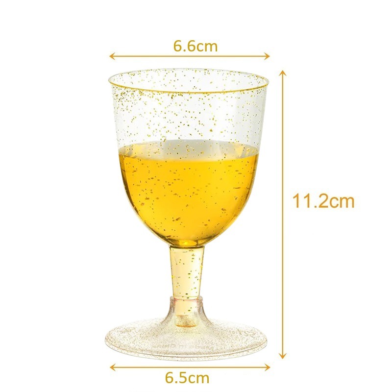 Taza de plástico desechable PS taza de champán transparente taza de helado taza de cóctel taza de fiesta taza de boda taza de jugo