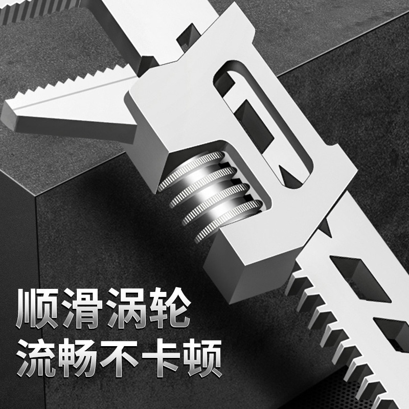 多功能高碳钢管钳F型扳手 工业级型管活两用大开口F型扳手