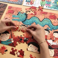 拼图儿童60/100/200片木质宝宝力动脑3-6-9岁男女孩玩具