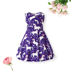 兒童連衣裙2024夏季新款女童裙子洋氣中大童公主碎花裙公主裙童裙