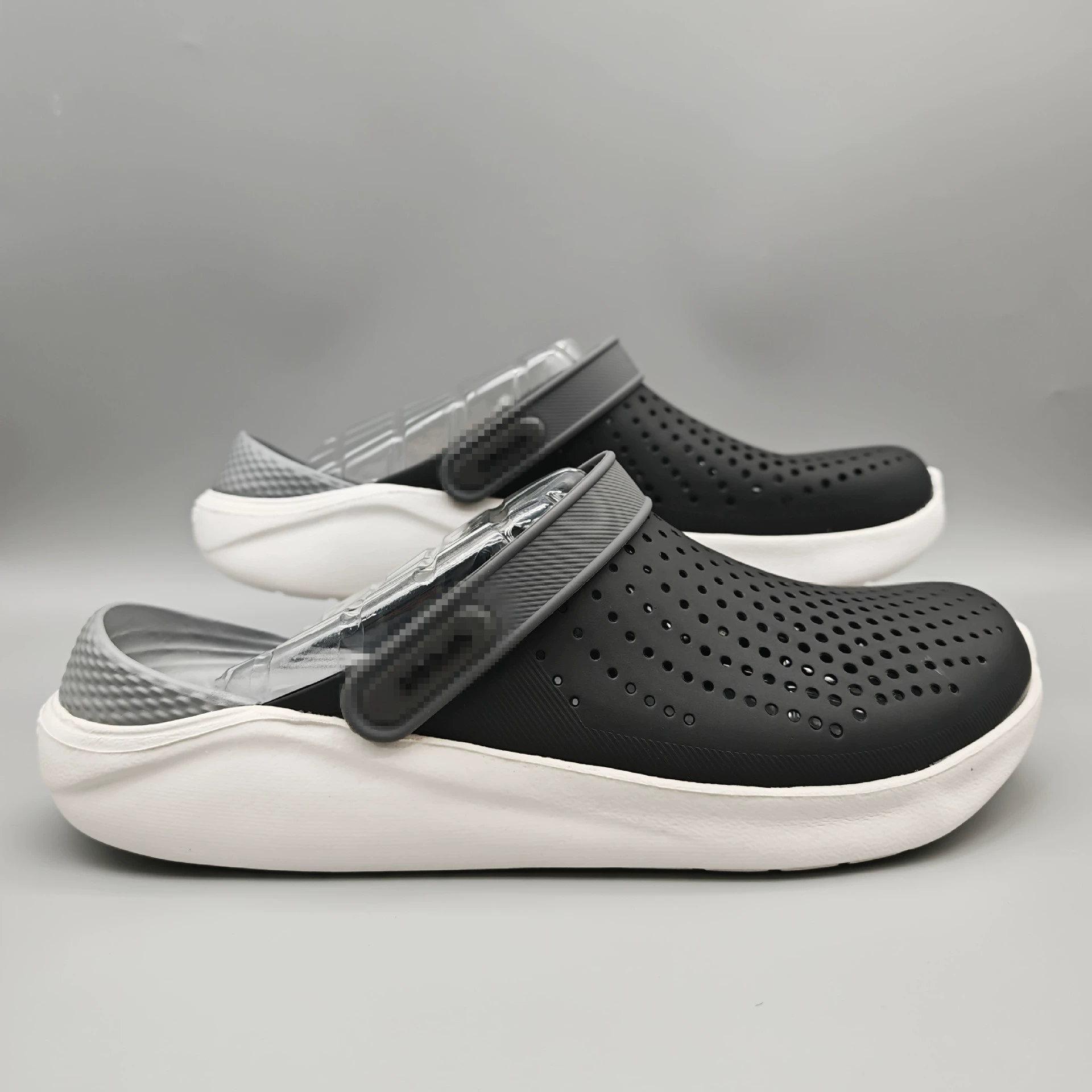 Сандалии в стиле Crocs для пар, пляжная обувь, легкие уличные тапочки, тапочки с закрытым носком для мужчин и женщин.