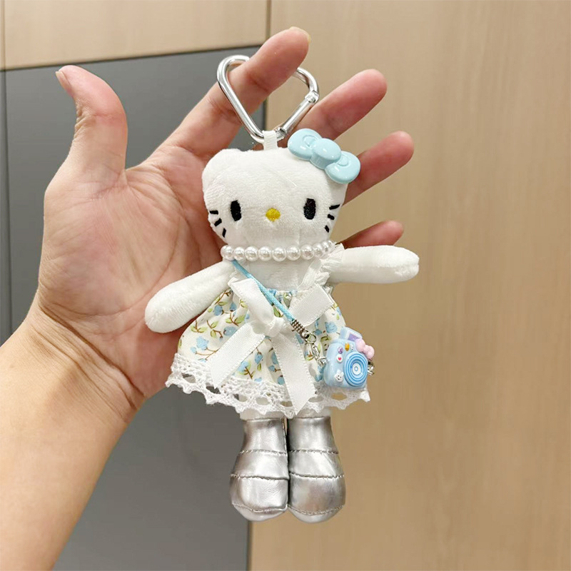 亚马逊长腿kitty毛绒玩偶挂件KT娃娃公仔挂饰情侣背包钥匙扣配饰|undefined