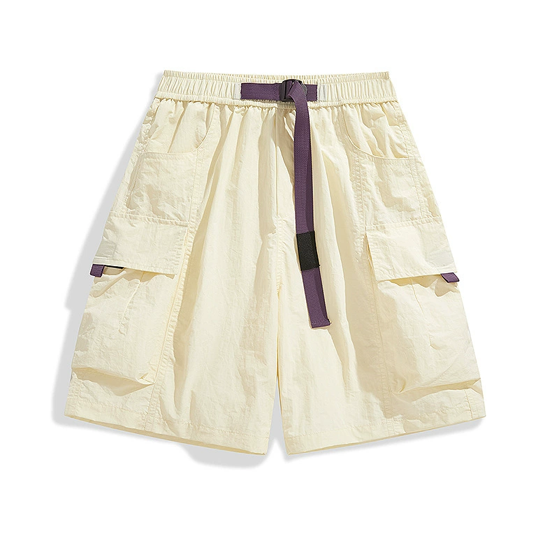 Летние шорты, мужские брюки из ледяного шелка, высокоэластичные, тонкие, свободные, большие размеры, быстросохнущие, прямые, дышащие, мужские брюки с кондиционером