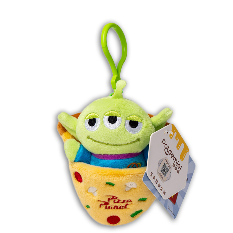 Genuine Disney autorizó la nueva muñeca de peluche Strawberry Bear Pooh Stitch juguete colgante de tres ojos