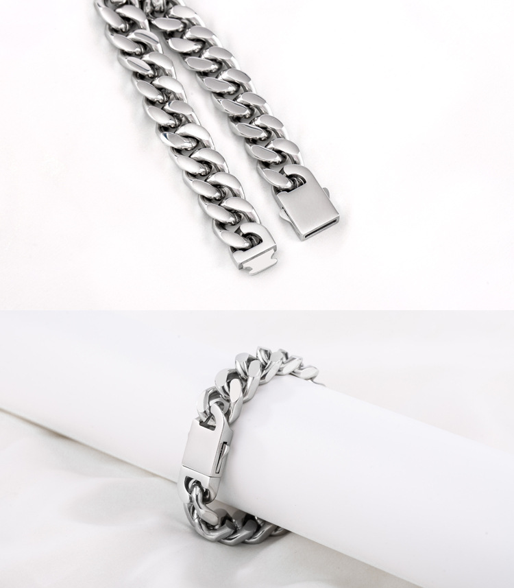 120g Weight Bracelets Classification 1 Piece Quantity 1 Piece Fashion Solid Color Titanium Steel Polishing Men's Bracelets