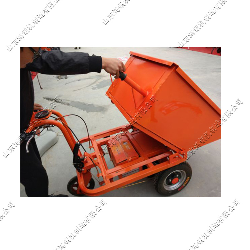 电动手推建筑工地运输搬运车 矿用煤炭运输车 推粮食用自卸翻斗车