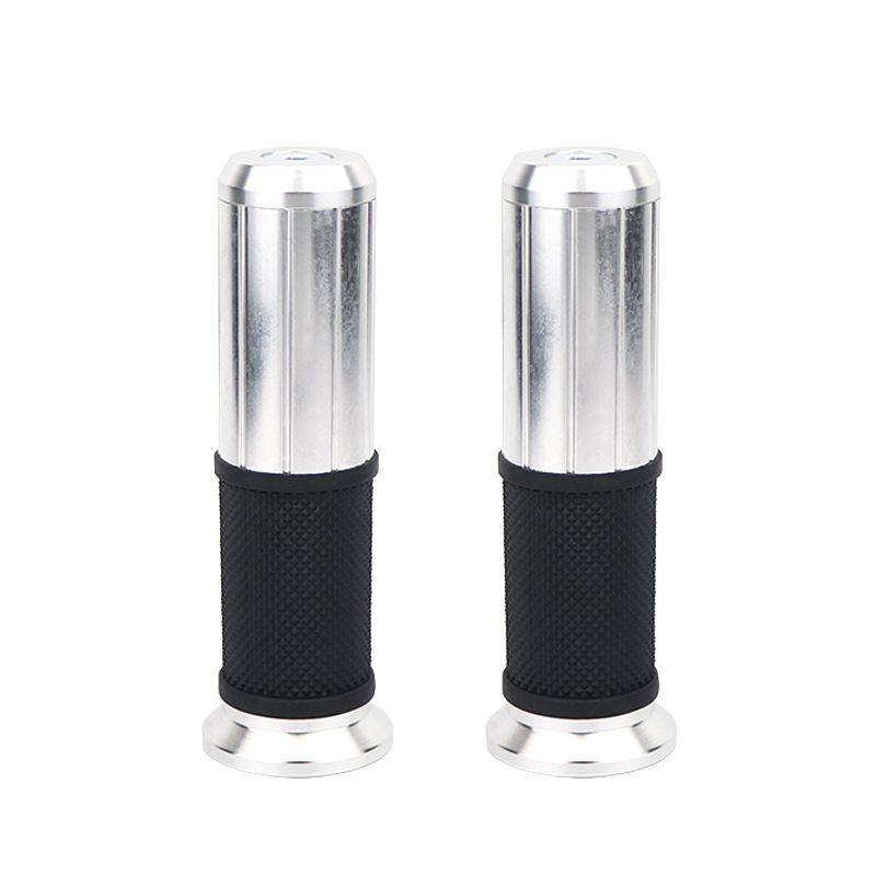 Motorcycle handlebar cover CNC aluminum alloy handlebar glue thick aluminum modified throttle handlebar glue accessories vertical stripes
