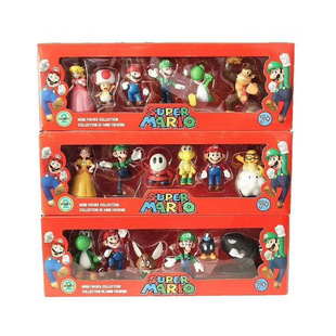 Супер Мэри Super Mario Mario Louis Yosi Couba Green Dragon 6 кукольных кукол в коробке