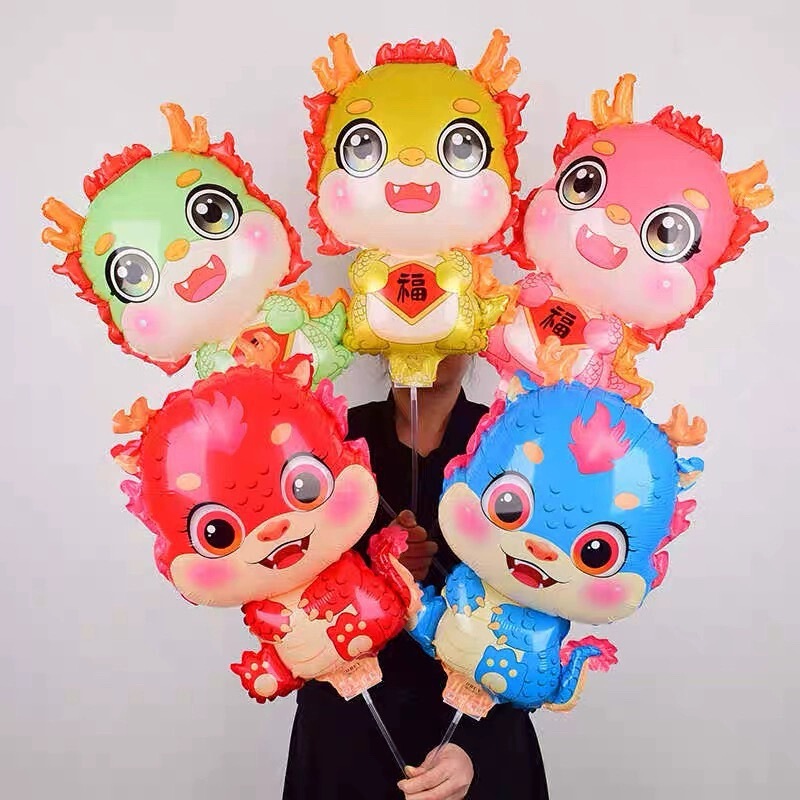 クリップバルーンアルミフィルムトレーラーハンドヘルドスティック子供用漫画バルーンホルダーストリートバルーンハンドヘルドストールネザーバルーン|undefined