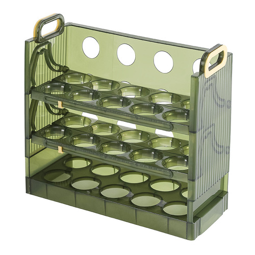 Egg storage folding flipping egg carton refrigerator with timer fresh-keeping egg carton egg tray egg storage artifact wholesale