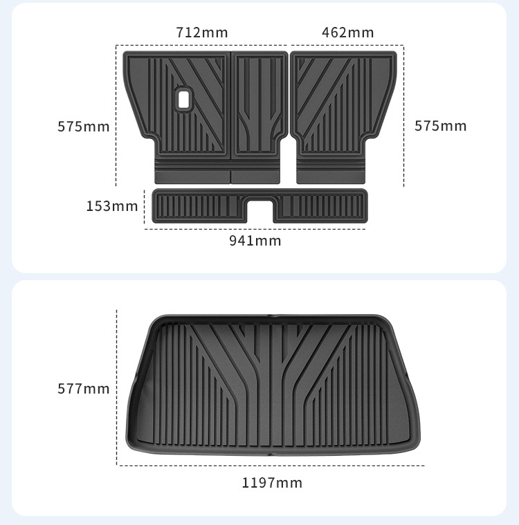 Suitable for 25 Byd Xia Car Floor Mats, Waterproof Tpe Floor Mats, Trunk Mats, Environmentally Friendly Seat Back Mats