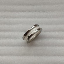 精品宝家黑白时尚宽版窄版一环二环三环陶瓷真空IP镀金不褪色戒指