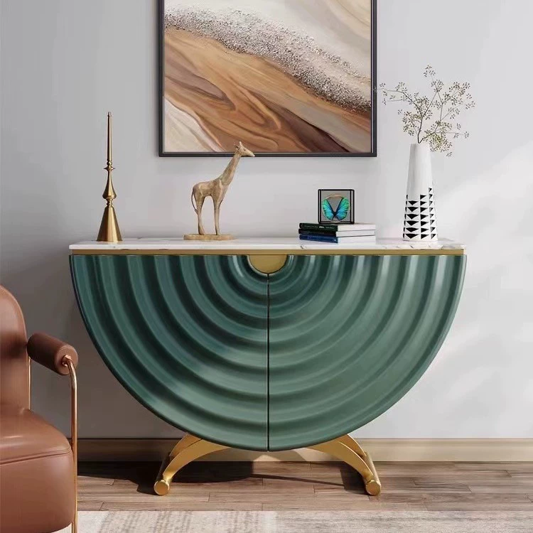 Настраиваемый легкий роскошный стиль, входной шкаф для гостиной, высококачественный шиферный шкаф для хранения, торцевой вид, стол, коридор, проход, декоративный шкаф