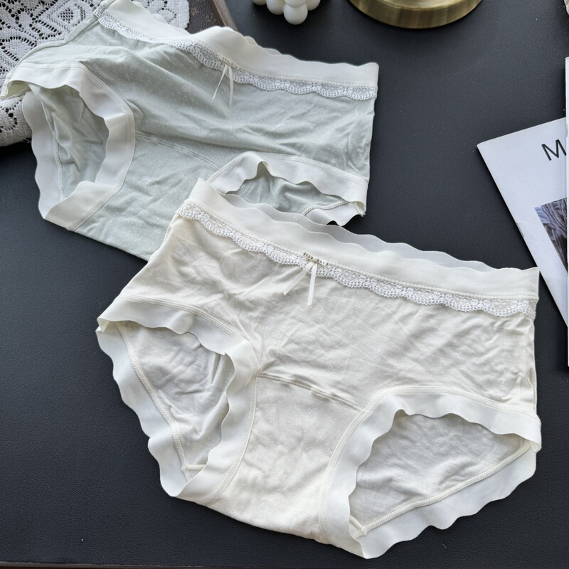 【 40-65kg 】1004 # As Always~Modal Comfortable Hip-Covering High-Quality Pastoral Mid-Waist Women's Underwear