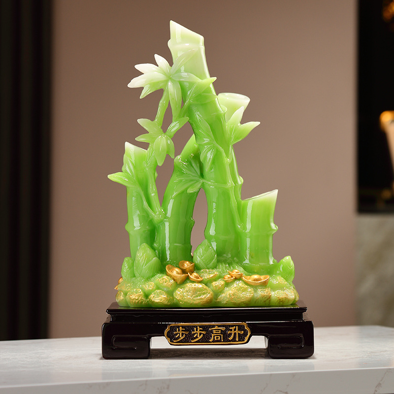 The rising bamboo desktop ornaments living room office TV cabinet decoration company opening housewarming gift
