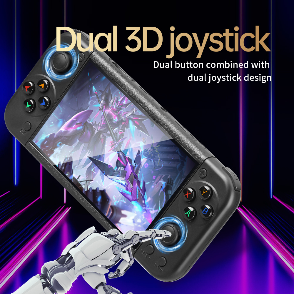 New Rg50Xx Game Console 5.0inch Open Source System Horizontal Version Retro Gba Arcade Double Joystick Psp Handheld Console