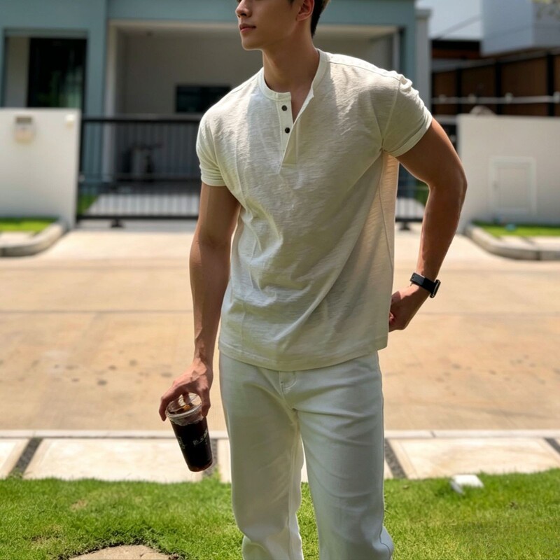26Ss 【】Vintage-Style Men's Short-Sleeve Summer American-Style T-Shirt with Textured Bamboo Cotton Fabric for a Tough Guy Look 26Ss 【】Vintage-Style Men's Short-Sleeve Summer American-Style T-Shirt with Textured Bamboo Cotton Fabric for a Tough Guy Look