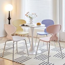 北欧简约轻奢椅复古个性家用休闲设计师款无扶手靠背蚂蚁椅子批发