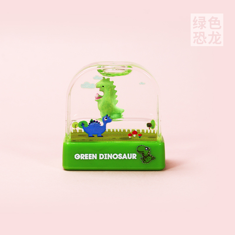 Dinosaurio verde cristal