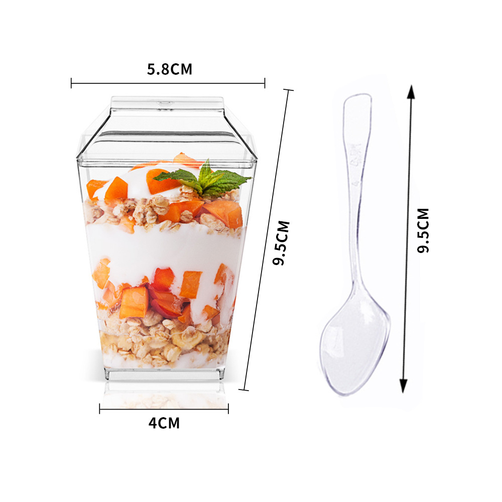 Vaso Desechable Trapezoidal para Postres de 150ml de Plástico Rígido PS Desechable para Helados image 18