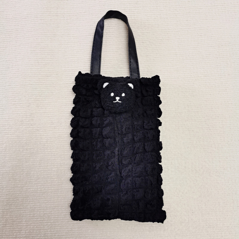 Korean-style cute bear tissue box cover for car seat backs, suitable for babies and children