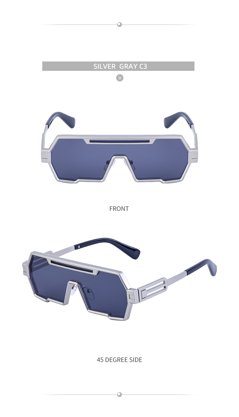 Steampunk One Piece Irregular Sunglasses For Men And Women_voghion.com