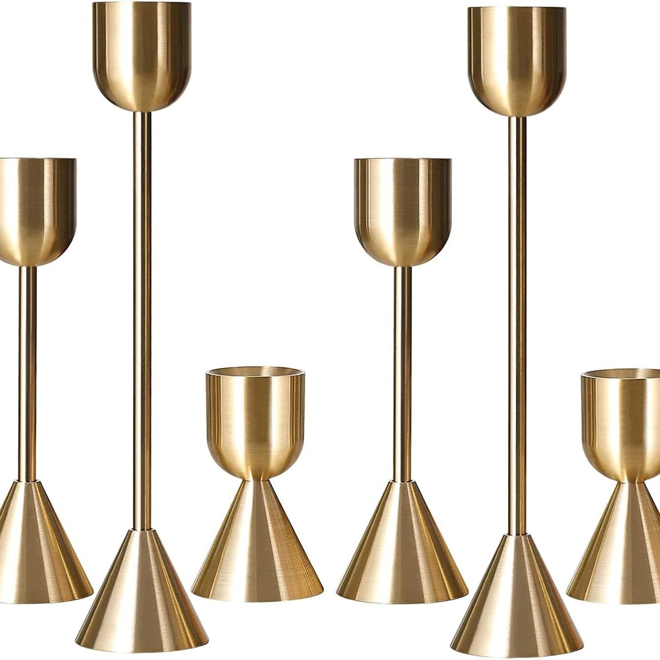 Candelabro de Metal Color Cobre Estilo Nórdico, Adornos Vintage para Velas, Decoración para Bodas, Regalos Empresariales para Sala de Estar