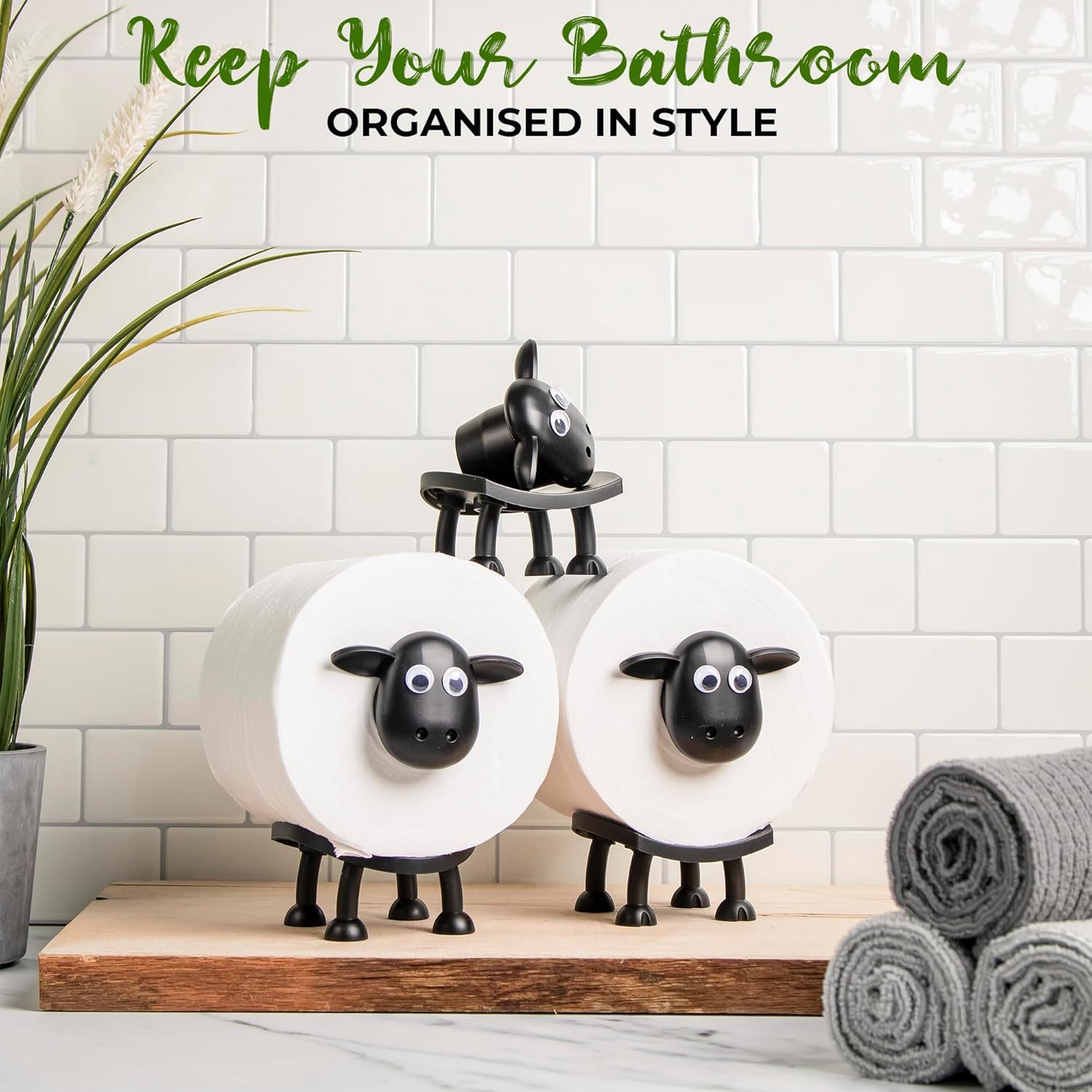 Cross-border Sheep Toilet Roll Holder interesante soporte de papel higiénico para ovejas soporte de rollo creativo para el hogar image 4