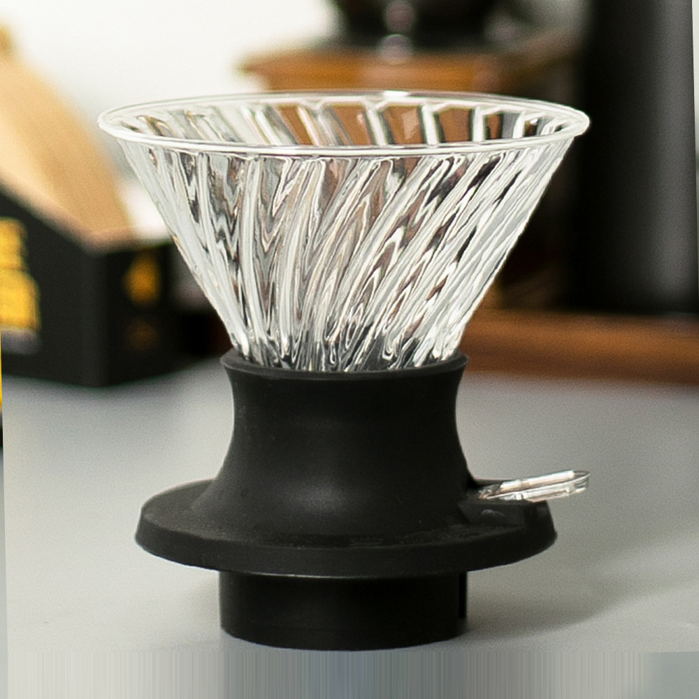 Taza inteligente de vidrio para café hecho a mano V02 taza de filtro tipo goteo de extracción doméstica preparación conjunto de filtros integrados