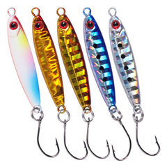 Micro-sized Single Hook Small Lead Fish Lure, 4cm/5g — Ideal for Sea Fishing, Freshwater Bass, and Perch; Lifelike Bait with Masu Hook
