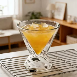 北欧风双层高硼硅玻璃咖啡杯创意锥形底座水杯