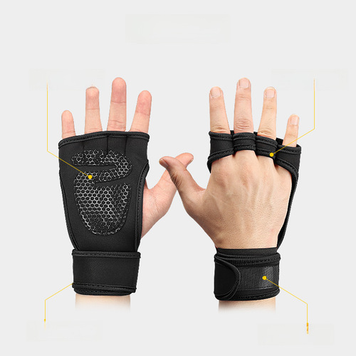 Indoor Sports Fitness Male Weightlifting Anti-Slip Shock Absorbing Cycling Durable Reveal Back of Hand Women's Deadlift Gloves Wholesale