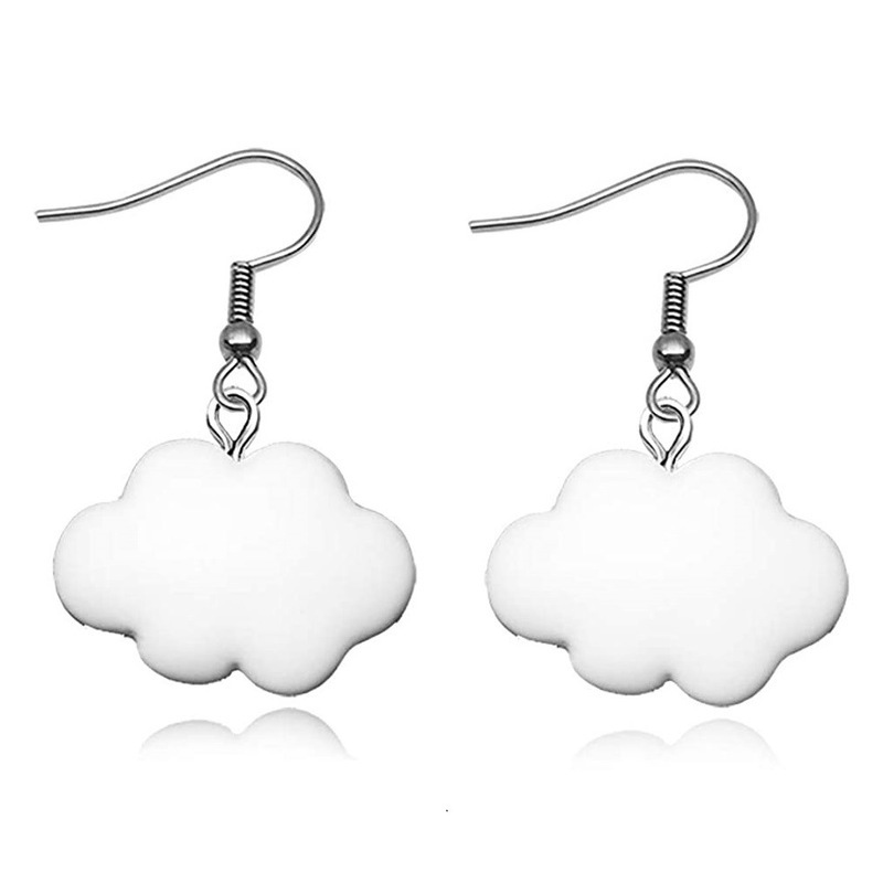 1 Pair Simple Style Clouds Arylic Women's Drop Earrings display picture 5