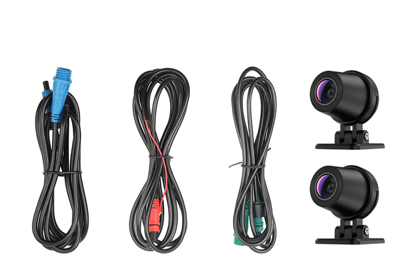 Motorcycle Driving Recorder, Smart Car Front and Rear Dual-Lens Navigator All-In-One Machine