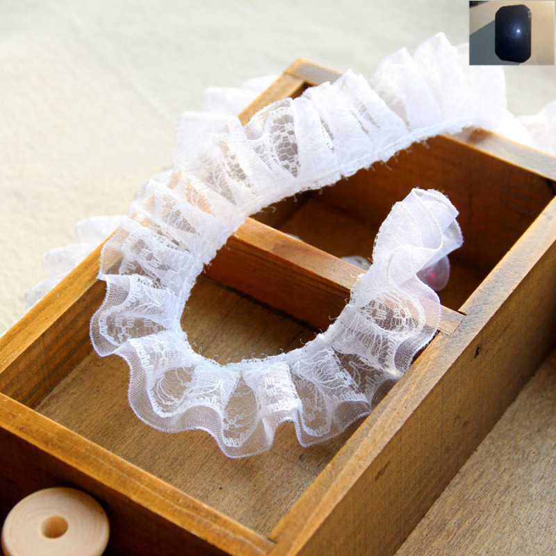 레이스 레이스 레이스 액세서리 2.5CM 수제 바비 인형 소재 레이스 DIY 신발 모자 원사 가장자리 커튼 장식 가장자리