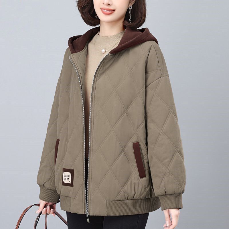 Large size mother-fitted cotton short jacket autumn and winter plus cotton thickened middle-aged and elderly loose casual cotton jacket cotton jacket for women
