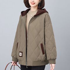 Large size mother-fitted cotton short jacket autumn and winter plus cotton thickened middle-aged and elderly loose casual cotton jacket cotton jacket for women